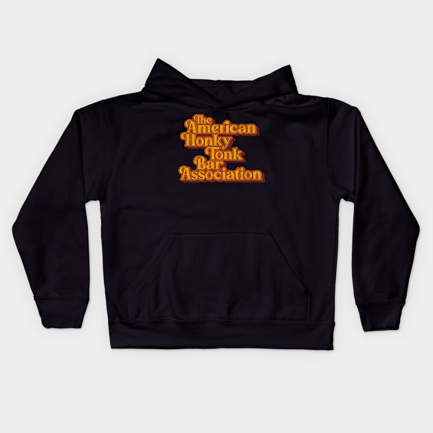 American Honky Tonk Bar Assoc ))(( Retro Classic Country Music Design Kids Hoodie by darklordpug